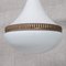 Mid-Century Opaline and Brass Pendant Light, Image 2