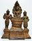 Khmer Triad Buddha Group, 1450s, Bronze, Set of 3 2