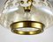 Vintage German Gilded Brass & Glass Pendant Light, 1970s 5