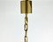 Vintage German Gilded Brass & Glass Pendant Light, 1970s 8