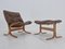 Mid-Century Lounge Chair & Ottoman by Ingmar Relling for Westnofa, Norway, 1970s, Set of 2 7