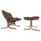 Mid-Century Lounge Chair & Ottoman by Ingmar Relling for Westnofa, Norway, 1970s, Set of 2 1