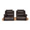 Dark Brown Leather Free Motion Edit 3 Two-Seater Sofa from Koinor 1