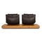 Dark Brown Leather Free Motion Edit 3 Two-Seater Sofa from Koinor 12