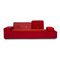 Red Orange Fabric Polder Three-Seater Sofa from Vitra 1