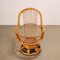 Swivel Armchair in Wicker, Italy, 1980s, Image 3