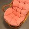 Swivel Armchair in Wicker, Italy, 1980s, Image 9