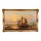 Escuela de artista holandesa, escena marítima, finales del siglo XX, óleo sobre cartón sobre lienzo, Imagen 1