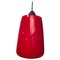 Lámpara de suspensión en rojo opalino, años 70, Imagen 1