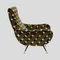 Vintage Armchair with Chequed Upholstery 4