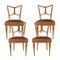 Esszimmerstühle aus Holz & Stoff, Italien, 1950er, 4er Set 1