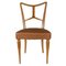 Wood and Fabric Dining Chairs, Italy, 1950s, Set of 4, Image 2
