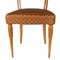 Wood and Fabric Dining Chairs, Italy, 1950s, Set of 4 7
