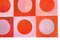 Natalia Roman, motivo a mattonelle Sunset in rosso e rosa, 2022, acrilico su carta da acquerello, Immagine 4