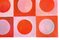 Natalia Roman, Sunset Tile Pattern in Red and Pink, 2022, Acrylic on Watercolor Paper 4