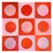 Natalia Roman, Sunset Tile Pattern in Red and Pink, 2022, Acrylic on Watercolor Paper, Image 1