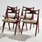 Teak Model CH29P Sawbuck Dining Chairs by Hans J. Wegner for Carl Hansen & Son, Set of 4, Image 1