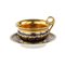 19th Century Cobalt Cup with Saucer, France, Set of 2 1