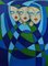 Samantha Millington, Sisters Three, 2022, acrilico e pastello su tela, Immagine 1