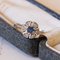 14k Vintage White Gold Daisy Ring with Sapphire and Diamonds, 1960s 10