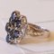 18k Vintage White Gold Ring with Synthetic Sapphires, 1970s, Image 10