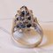 18k Vintage White Gold Ring with Synthetic Sapphires, 1970s 16
