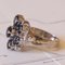 18k Vintage White Gold Ring with Synthetic Sapphires, 1970s, Image 11