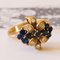 18k Vintage Gold Ring with Sapphires and Diamonds, 1970s 4