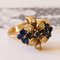 18k Vintage Gold Ring with Sapphires and Diamonds, 1970s, Image 4