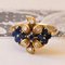 18k Vintage Gold Ring with Sapphires and Diamonds, 1970s 3
