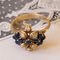 18k Vintage Gold Ring with Sapphires and Diamonds, 1970s 13