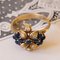 18k Vintage Gold Ring with Sapphires and Diamonds, 1970s, Image 13