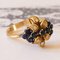 18k Vintage Gold Ring with Sapphires and Diamonds, 1970s 5