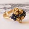 18k Vintage Gold Ring with Sapphires and Diamonds, 1970s, Image 5