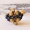 18k Vintage Gold Ring with Sapphires and Diamonds, 1970s 2
