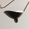 Lampada da soffitto Spider Mid-Century moderna nera a cinque braccia di Serge Mouille, Immagine 6