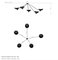 Lampada da soffitto Spider Mid-Century moderna nera a cinque braccia di Serge Mouille, Immagine 8