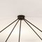 Schwarze Mid-Century Modern Spider Deckenlampe mit Fünf Armen von Serge Mouille 5