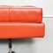 Mid-Century Modern Italian Orange Red Leather Daybed, 1970s 10
