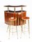 20th Century Cocktail Drinks Bar Cabinet and Stools, Set of 3 2