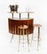 20th Century Cocktail Drinks Bar Cabinet and Stools, Set of 3 3