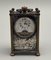 Bronze Silver Skeleton Miniature Clock by E Frainier 1