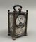 Bronze Silver Skeleton Miniature Clock by E Frainier 2
