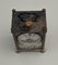Bronze Silver Skeleton Miniature Clock by E Frainier 4
