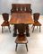 19th Century Dining Room Table & Chairs, Set of 5 1