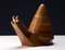 Hand Carved Snail Figurine, 1930s 3