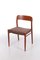 Model 75 Dining Room Chairs by by Niels Otto (N. O.) Møller, Denmark, 1960s, Set of 6 2