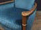 French Art Deco Armchair in Parcel Gilt with Velvet 10