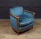 French Art Deco Armchair in Parcel Gilt with Velvet 14