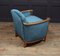 French Art Deco Armchair in Parcel Gilt with Velvet 5